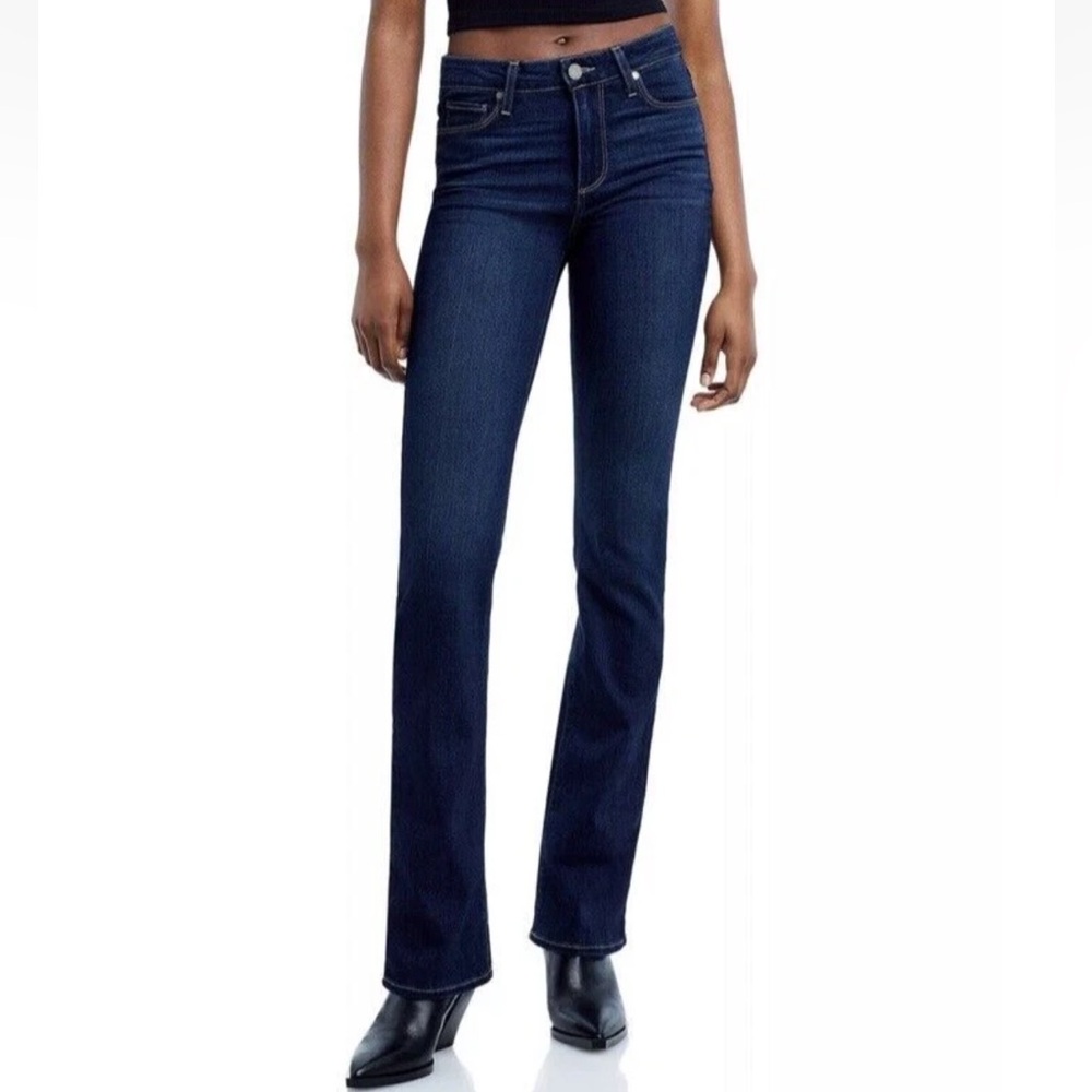 PAIGE Manhattan Slim Boot Cut Mid Rise Stretch Jean Baylor Denim Women’s Size 26